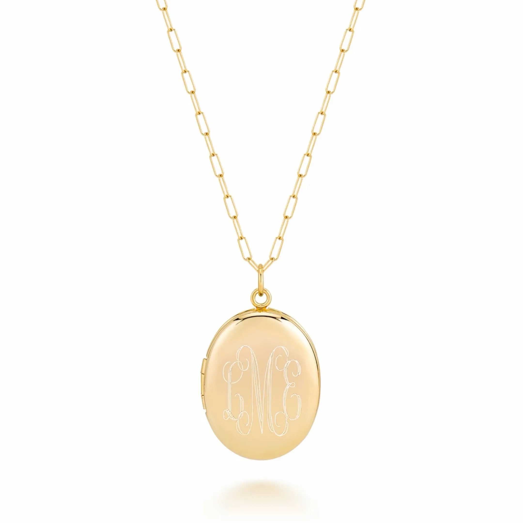 CHARLI LARGE OVAL ENGRAVED LOCKET