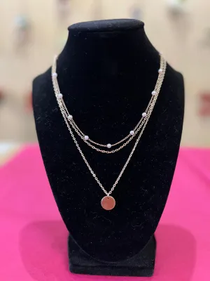 Charm & Pearl Necklace Set