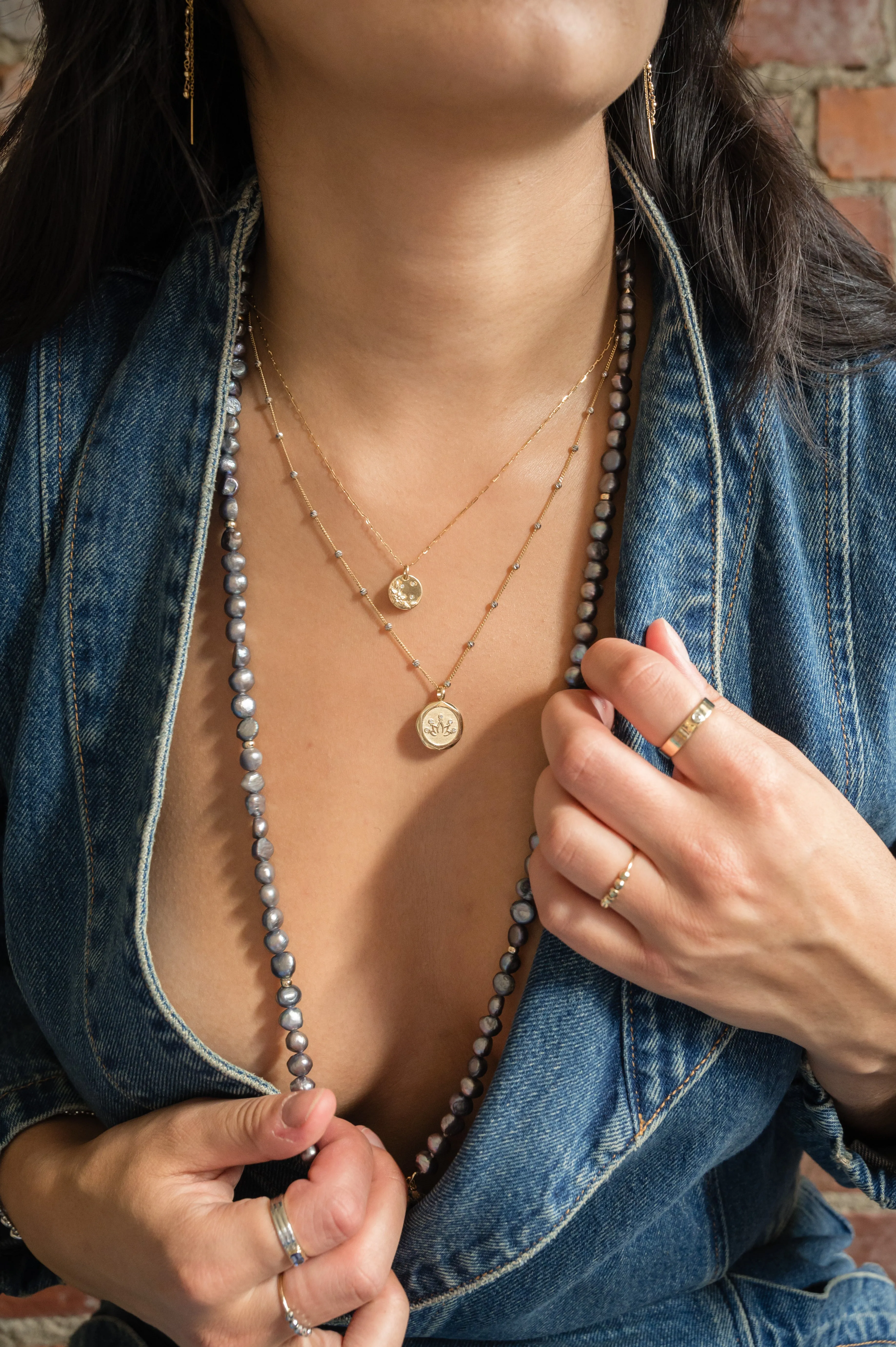 Charmology Lotus 14K Gold & Diamond Medallion