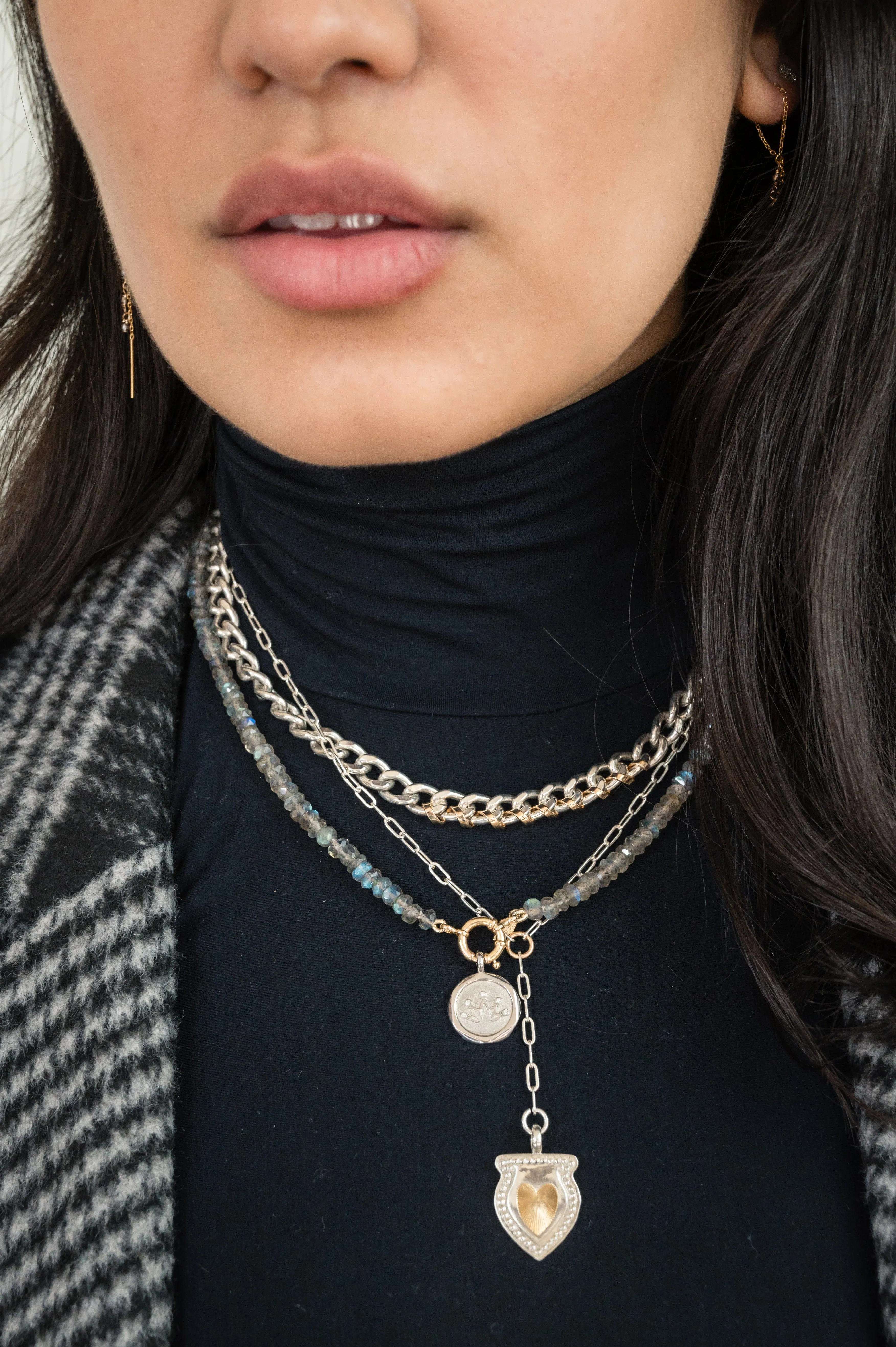 Charmology Lotus Diamond & Sterling Silver Medallion