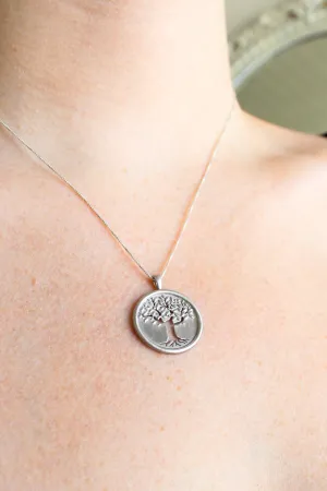 Cherish Austin 14k Live Oak Pendant WG Pendant w/SS Chain