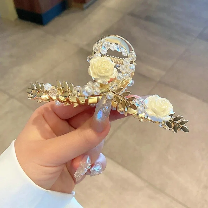 Chic Tassel Butterfly Pearl Clip