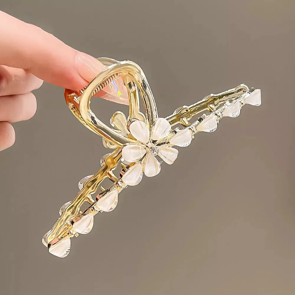 Chic Tassel Butterfly Pearl Clip
