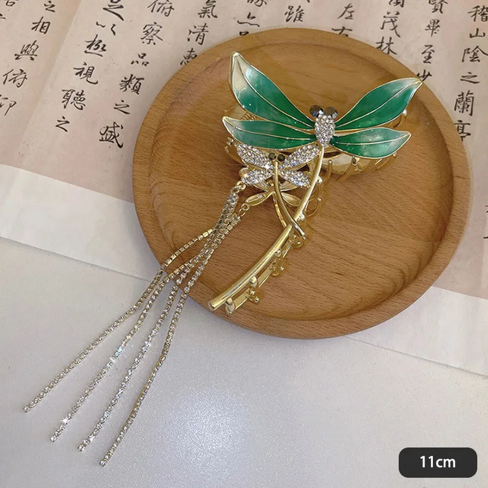 Chic Tassel Butterfly Pearl Clip