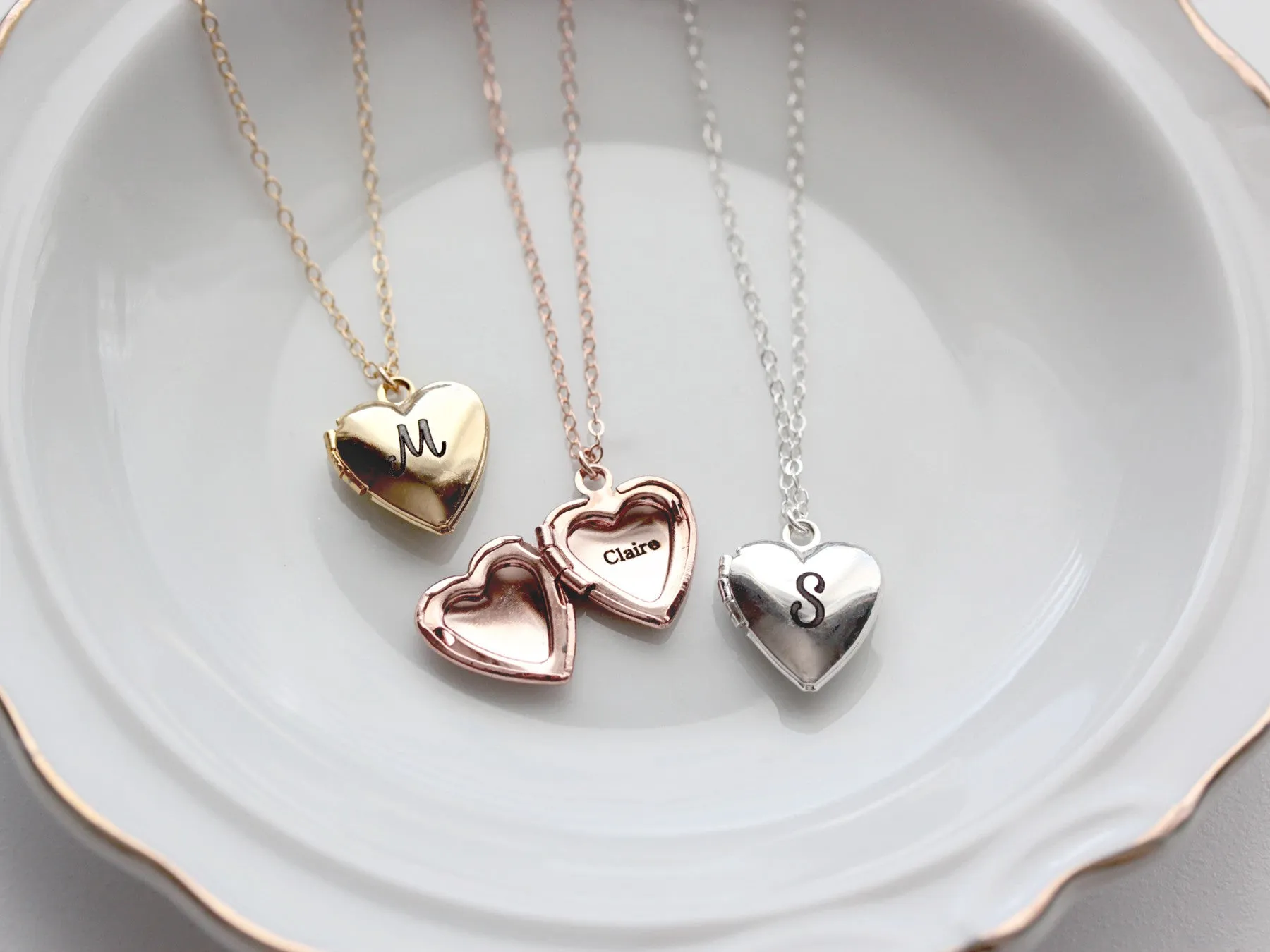 Children's Engraved Locket: Heart