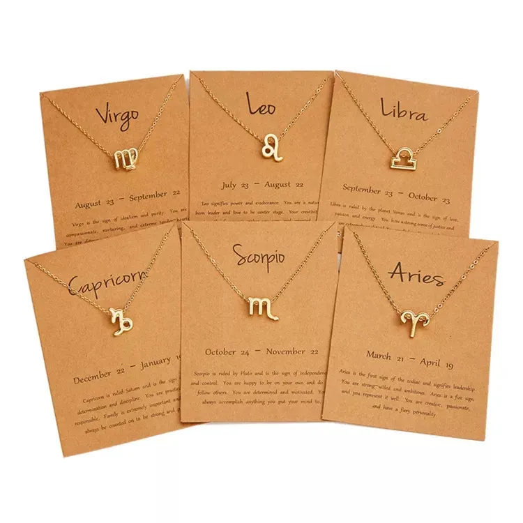 Children's Necklaces:  Steel with Gold IP Birthday Gift Zodiac Necklaces - Scorpio