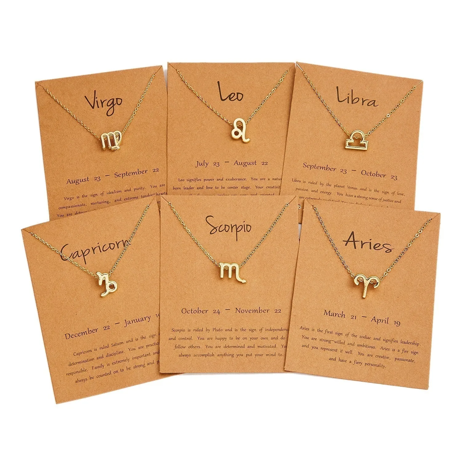 Children's Necklaces:  Steel with Gold IP Birthday Gift Zodiac Necklaces - Scorpio