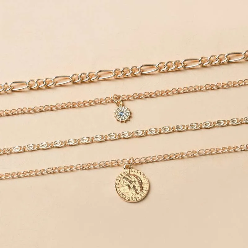 Chunky Layered Charm Necklace