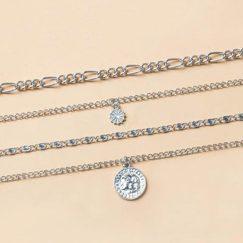 Chunky Layered Charm Necklace