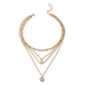 Chunky Layered Charm Necklace