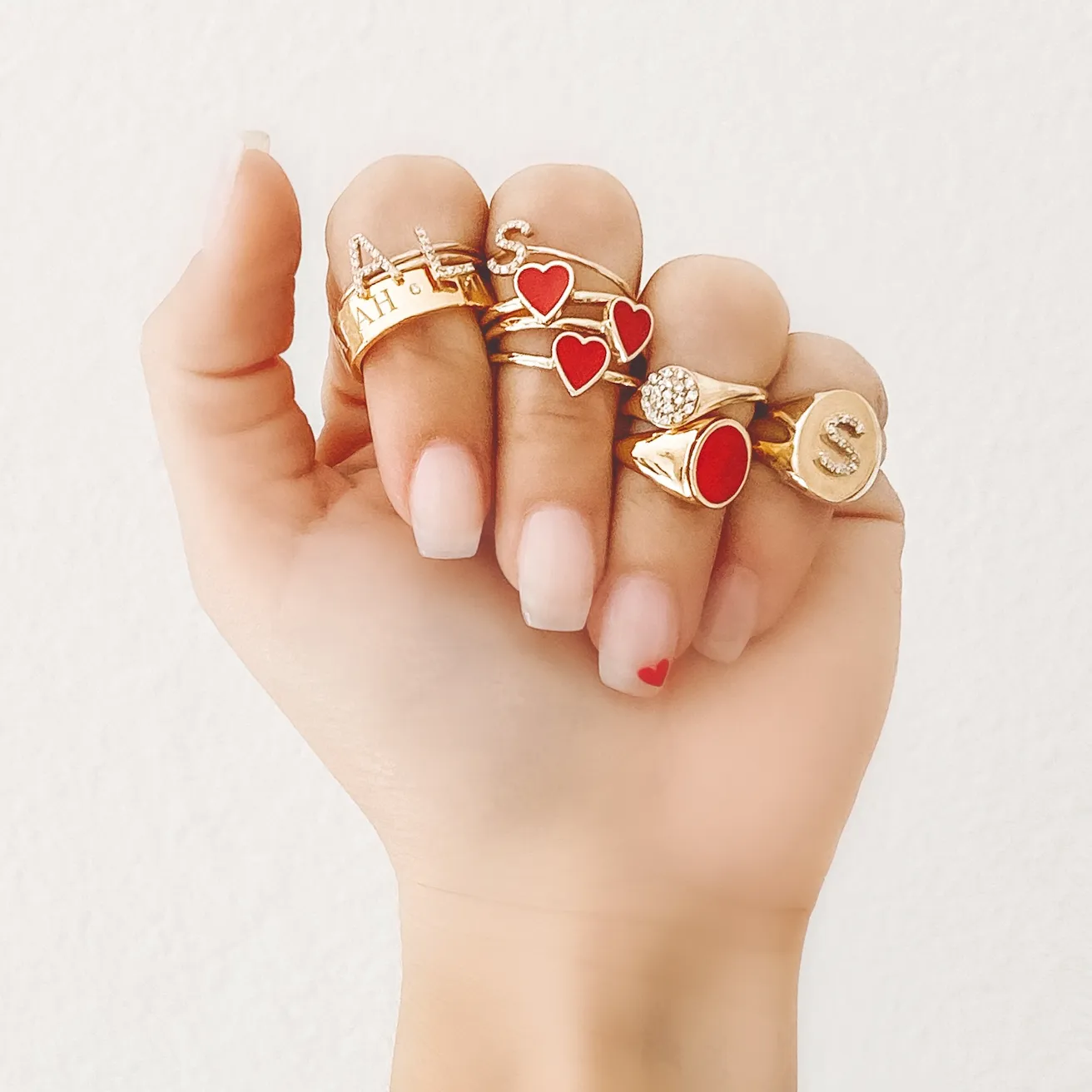 CIELA DIAMOND-DUO INITIAL RING BAND