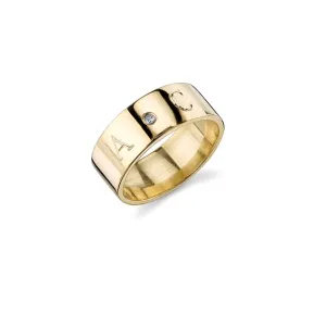 CIELA DIAMOND-DUO INITIAL RING BAND