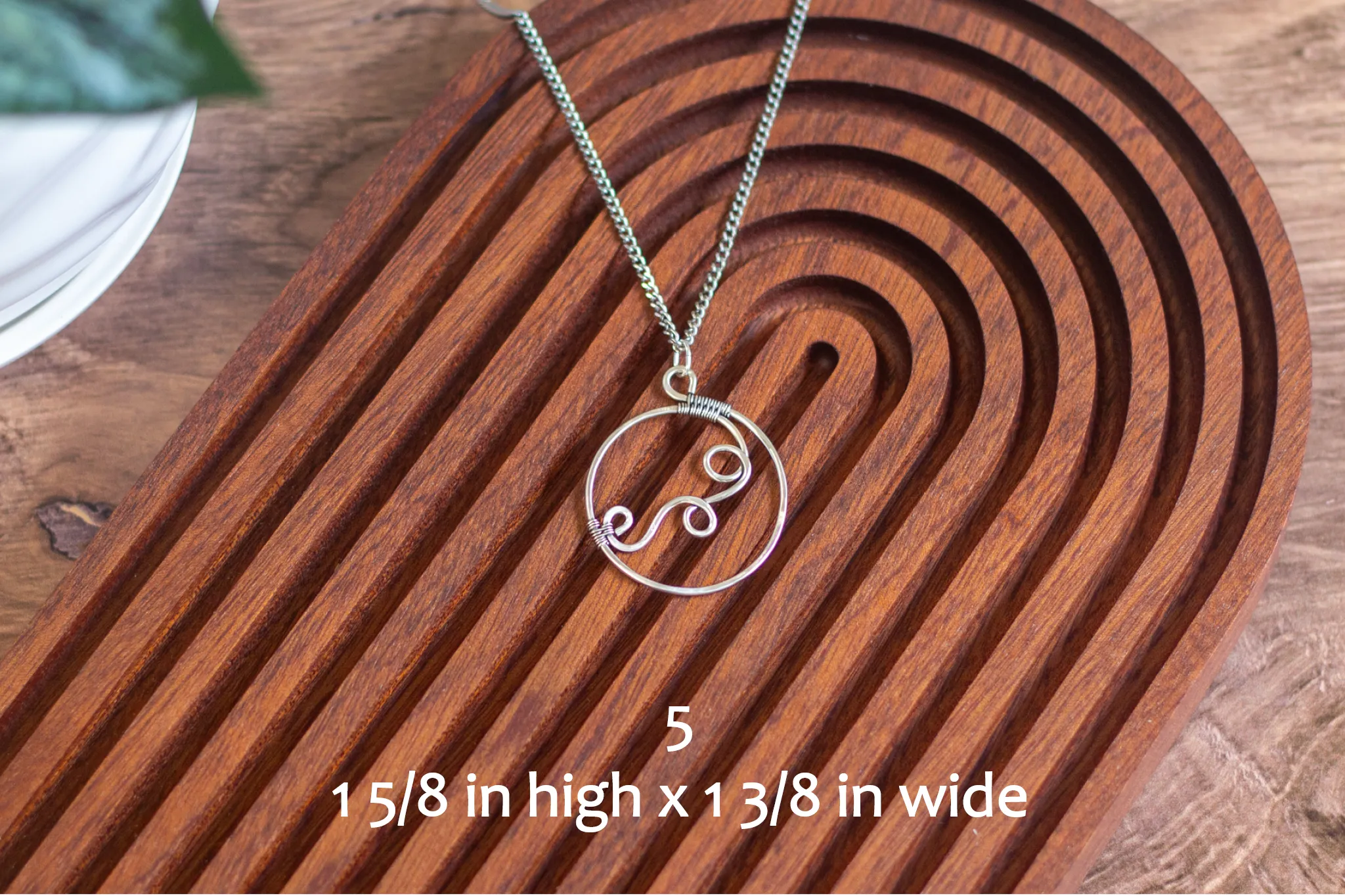 Circular Sterling Silver Wire Wrapped Pendants (Multiple Options)