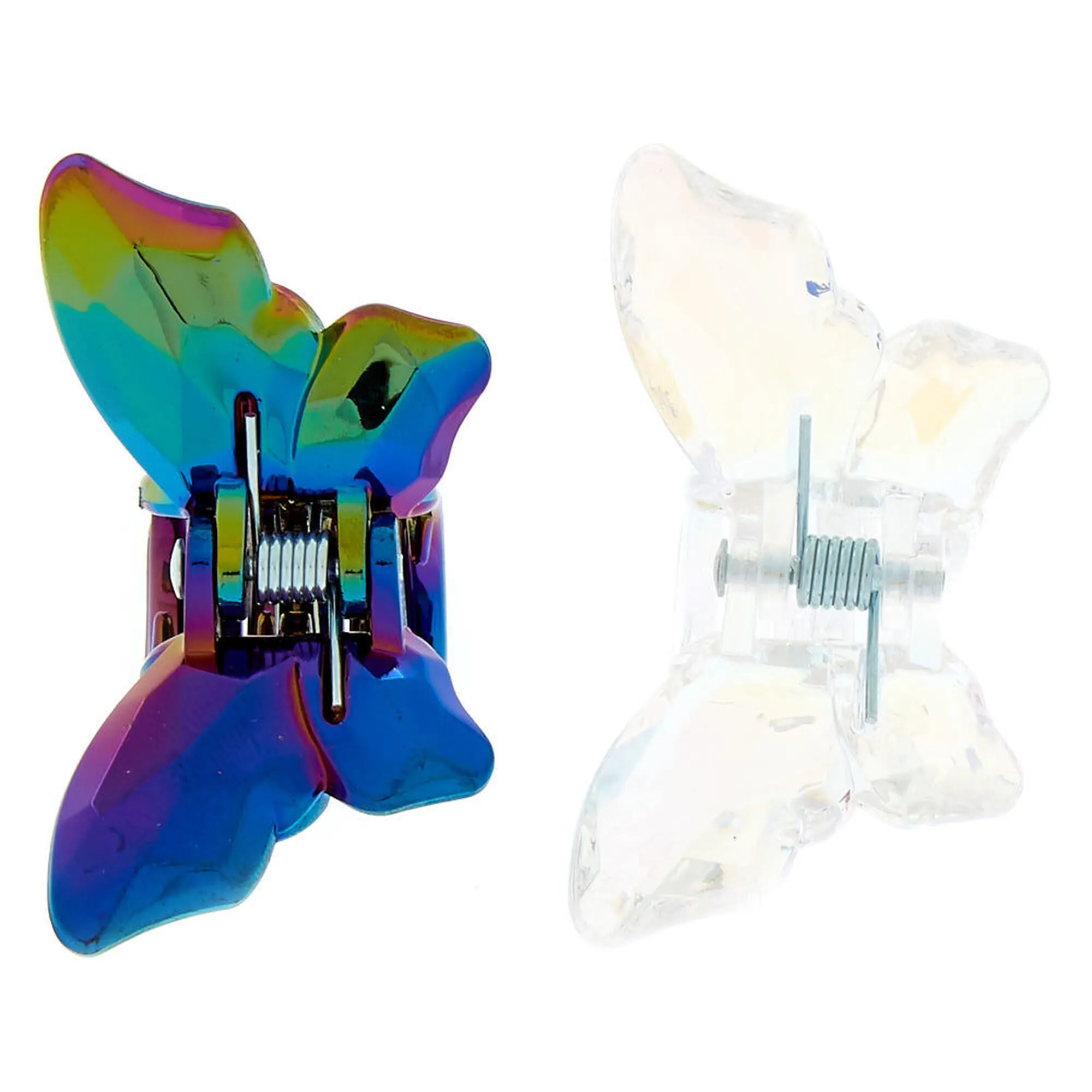 Claire's Small Iridescent Butterfly Hair Claws - 2 Pack