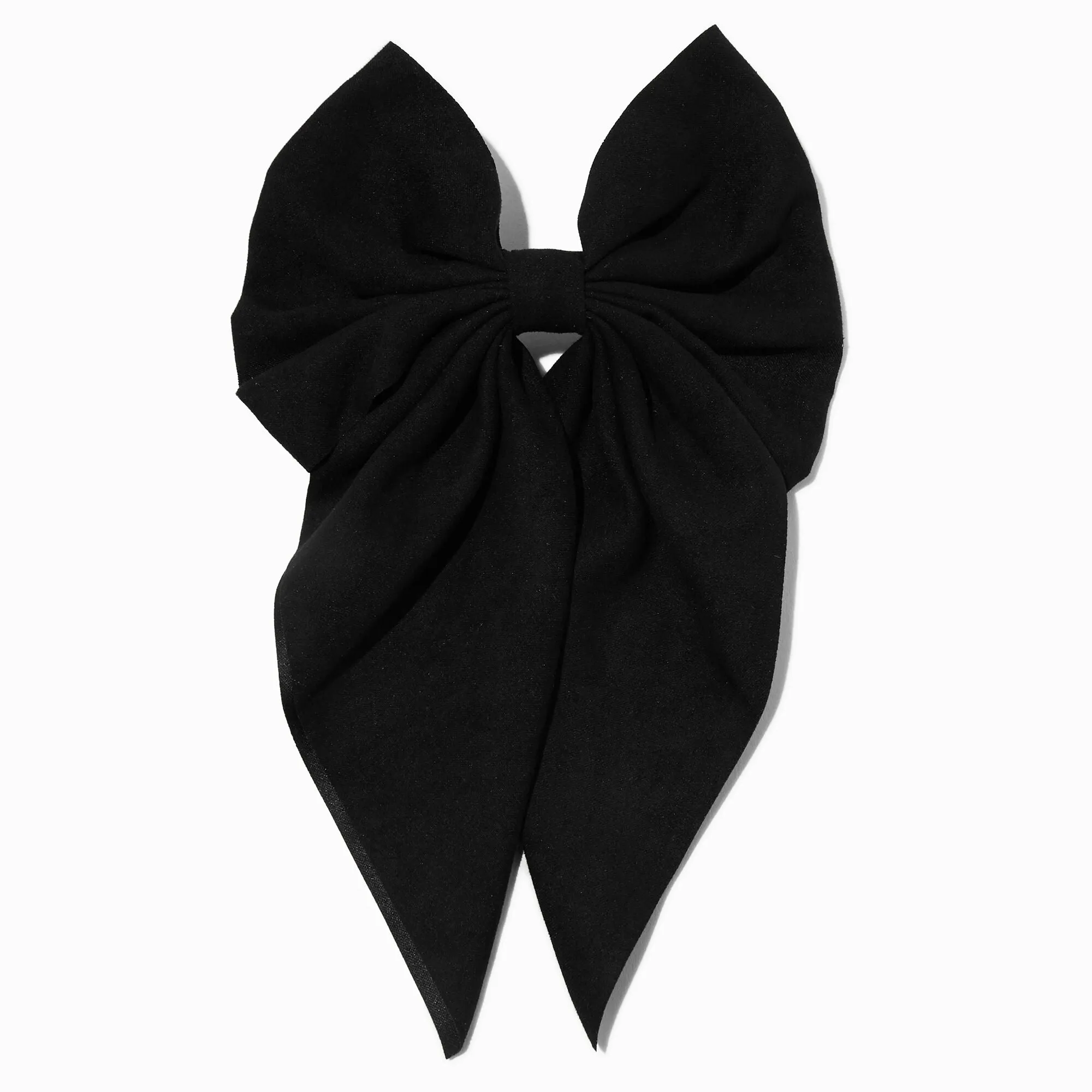 Claire's Suede Hair Bow Clip | Black