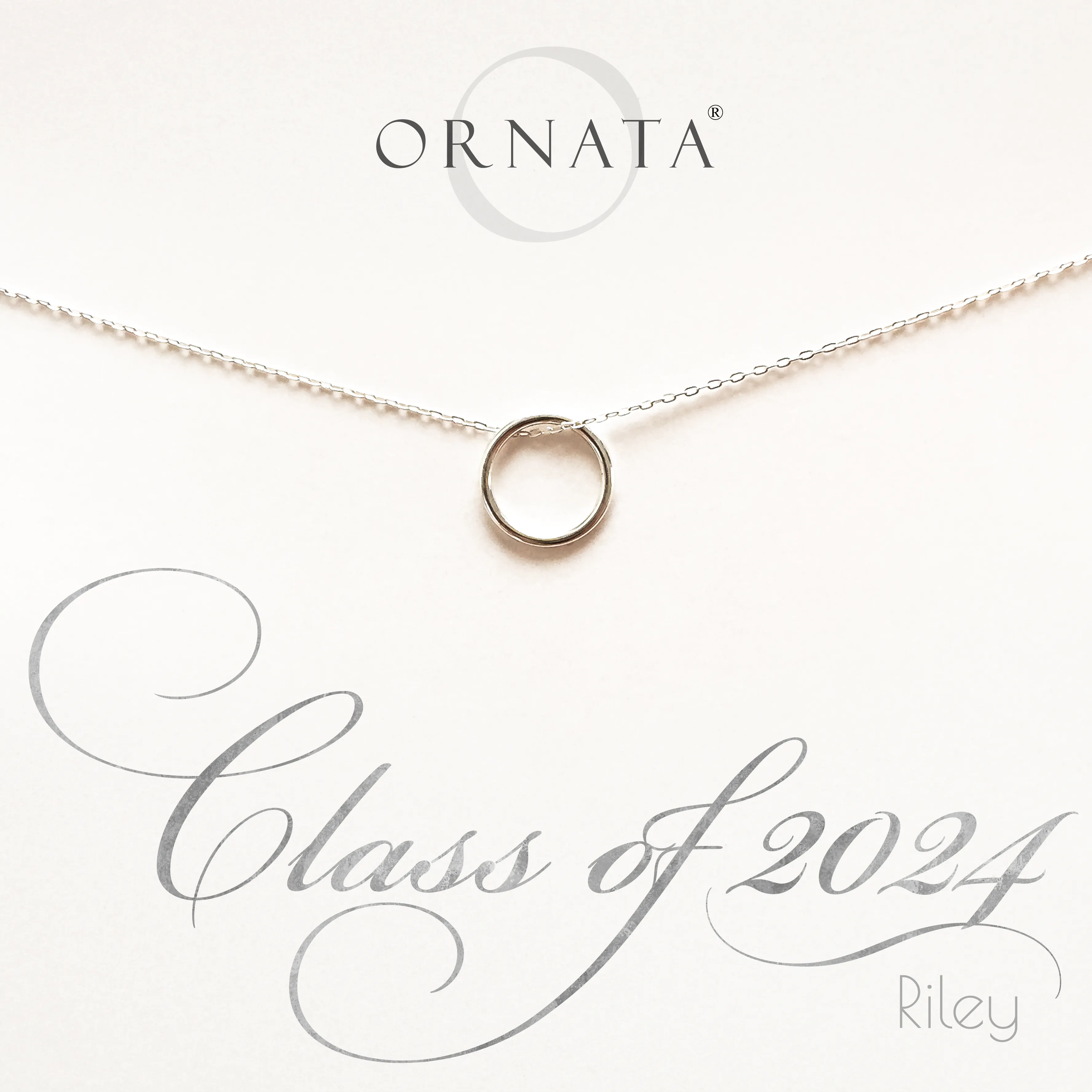 Class of 2024 Necklace Sterling Silver - Personalized