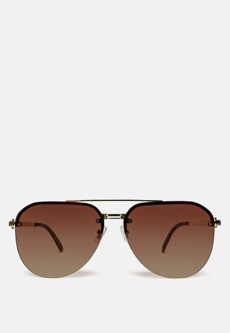 Classic Double Bridge Aviator Sunglasses