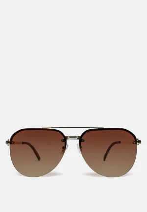 Classic Double Bridge Aviator Sunglasses