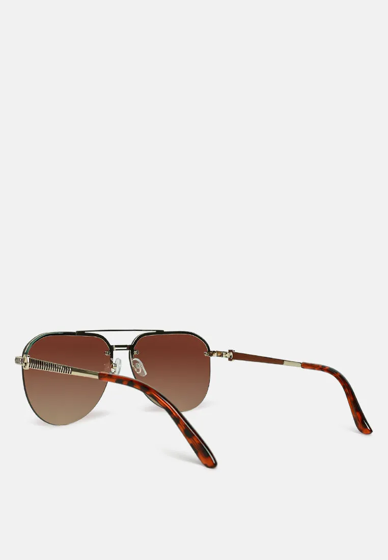 Classic Double Bridge Aviator Sunglasses