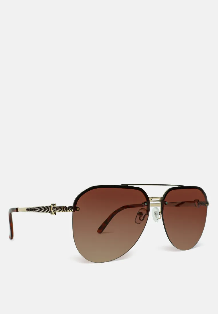 Classic Double Bridge Aviator Sunglasses
