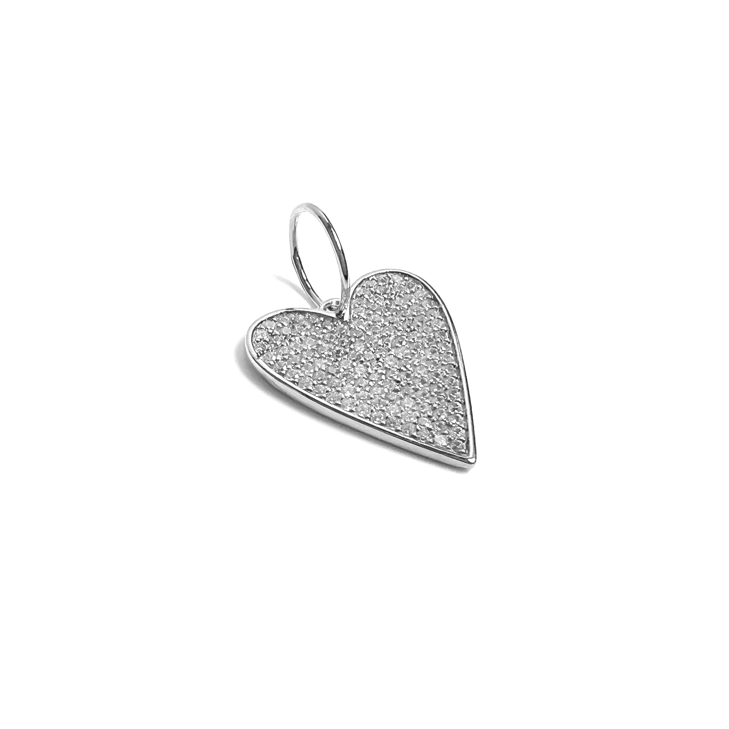 Classic Pave Heart Charm
