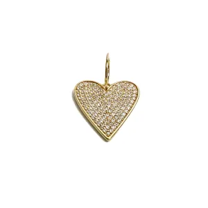 Classic Pave Heart Charm