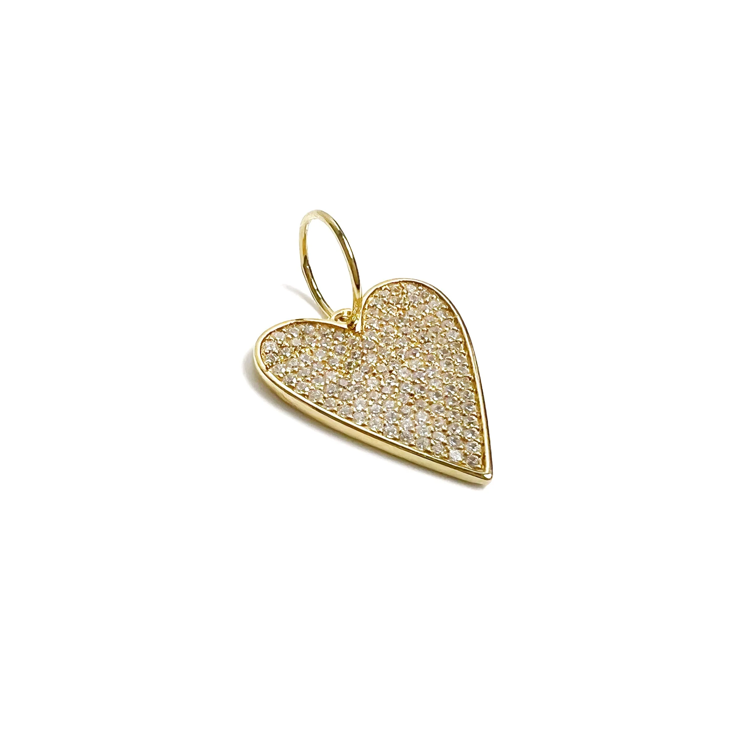 Classic Pave Heart Charm
