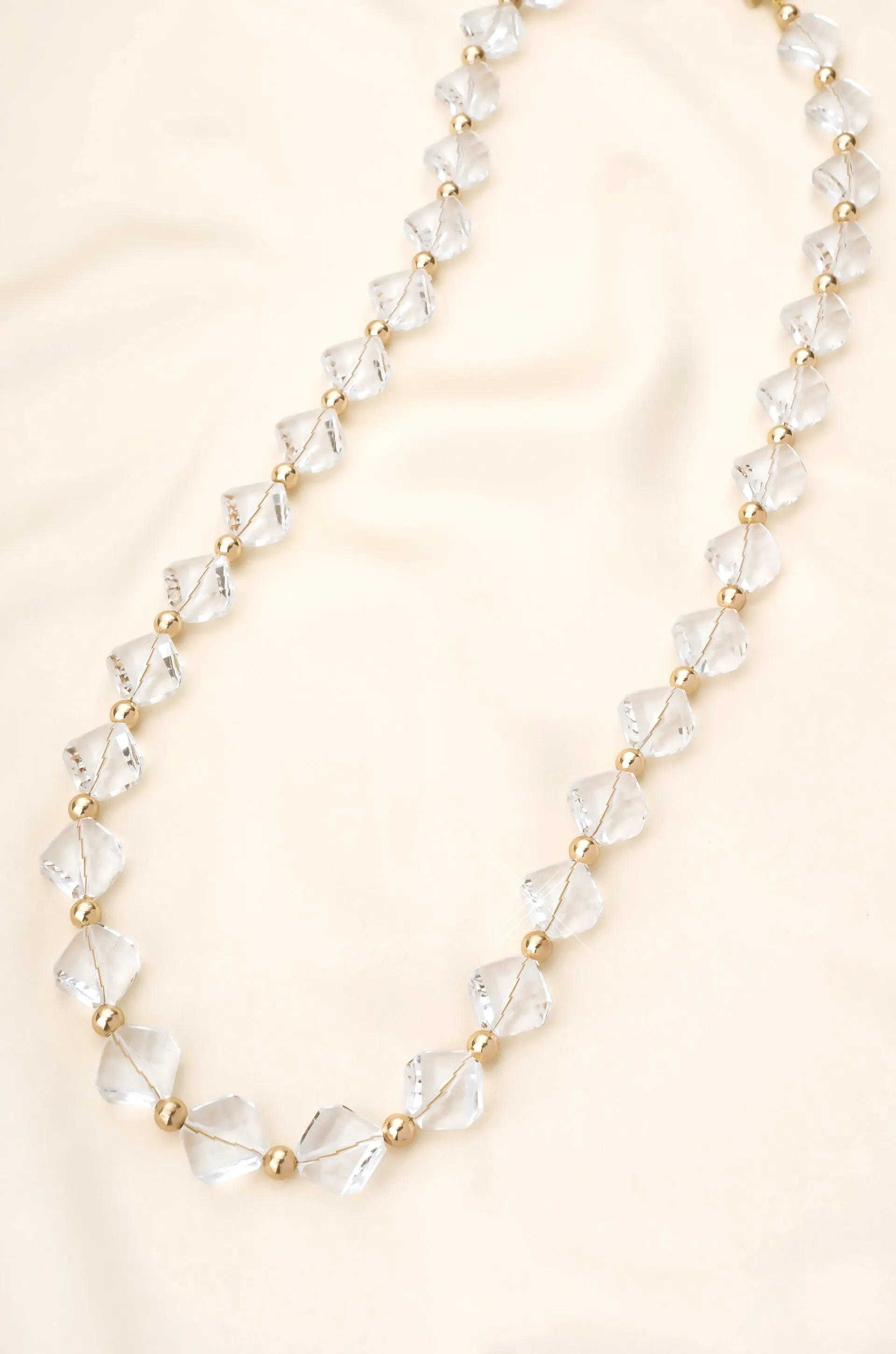 Clear Acrylic Diamond Shape Beaded Belt