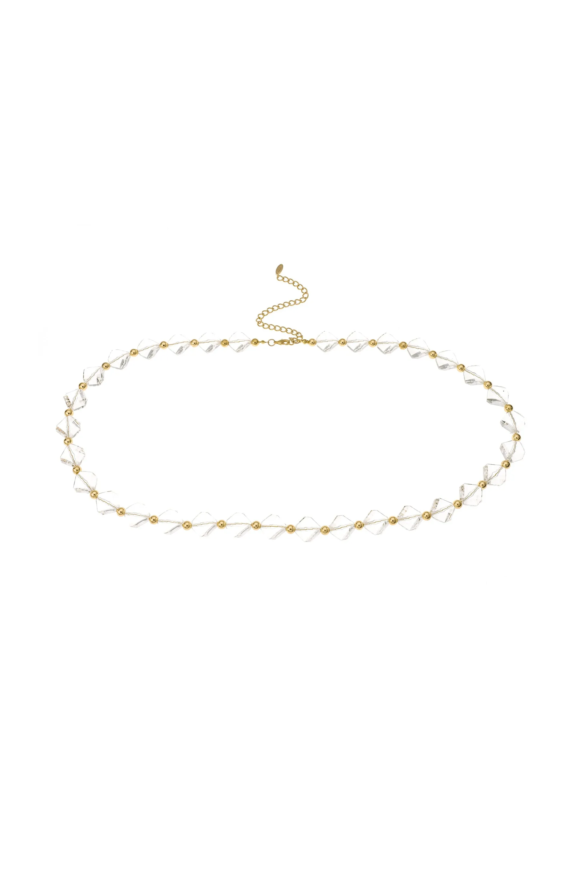 Clear Acrylic Diamond Shape Beaded Belt