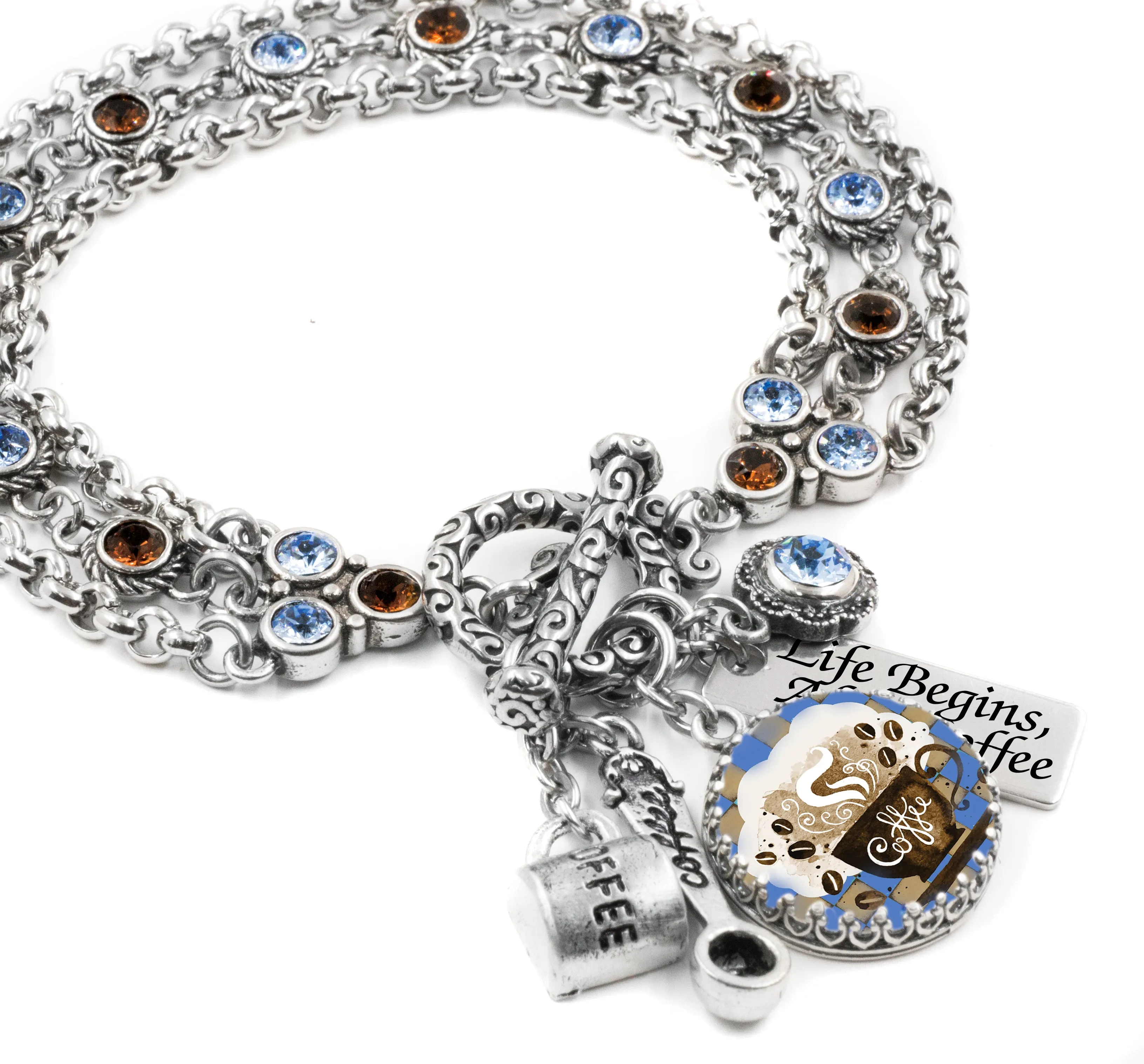 Coffee Crystal Bracelet