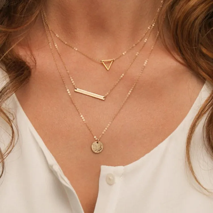 Combo of 2 Gold Plated Layered Necklace
