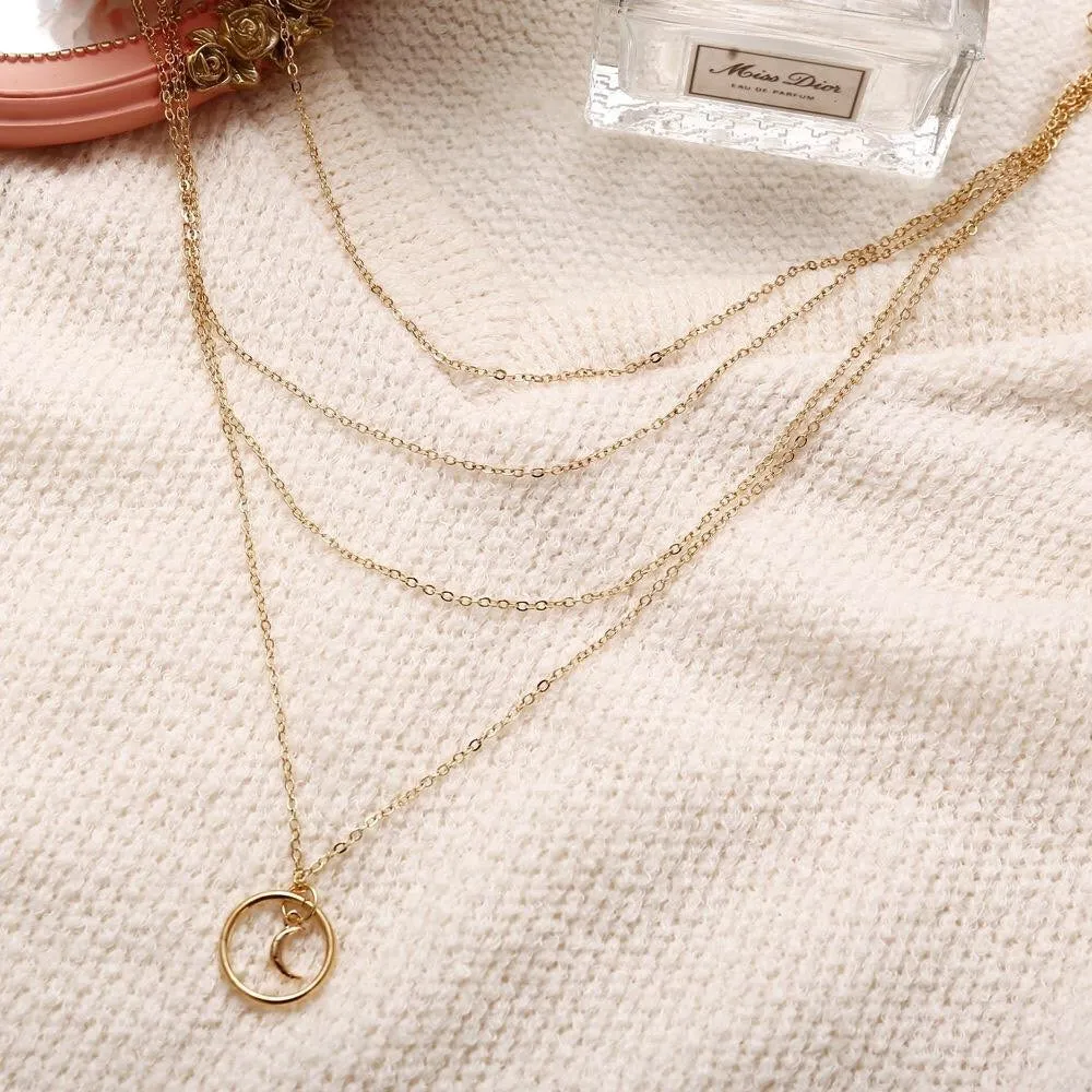 Combo of 2 Gold Plated Layered Necklace