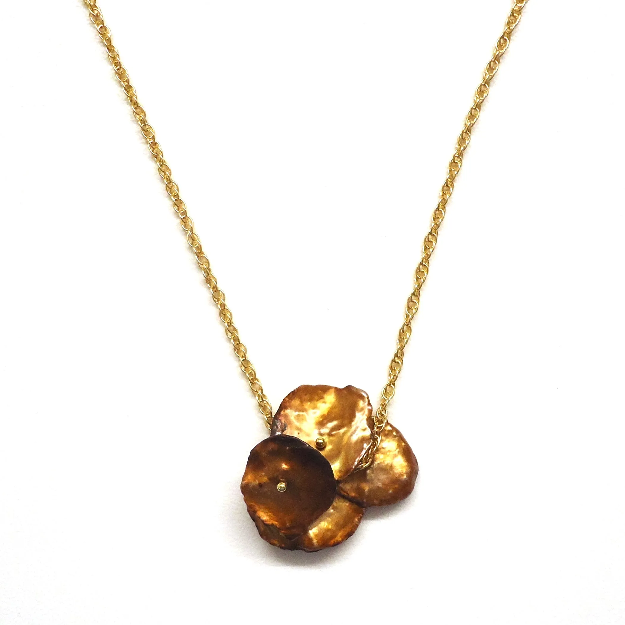 Copper Keshi Pearl Necklace