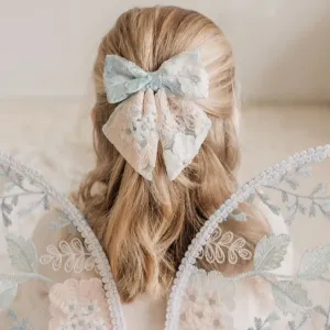 Coral Bow Clip