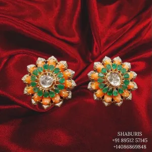 Coral jewelry,Swarovski Diamond Jhumka Jewelry Designs,South Indian Jewelry,Jhumka Earrings,Jhumki,latest indian jewellery Designs -NIHIRA