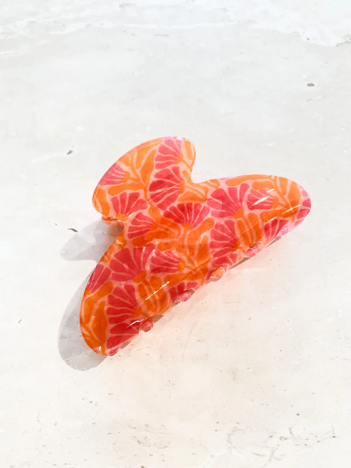 Coral Pattern Acrylic Claw Clip