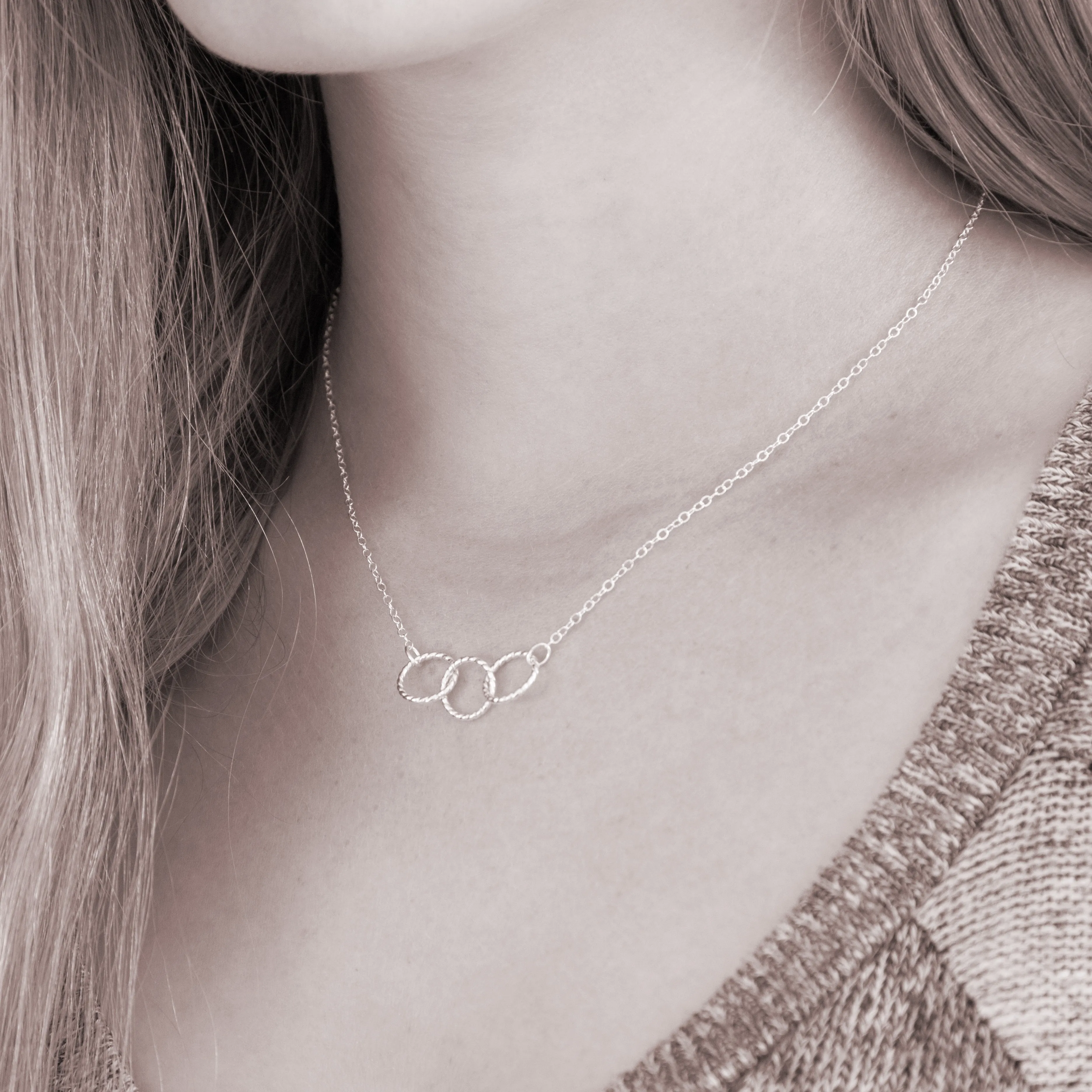 “Cousins” Sterling Silver Necklace on Personalized Jewelry Card