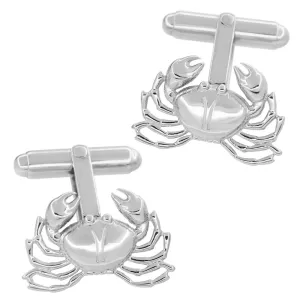 Crab Cufflinks in Sterling Silver
