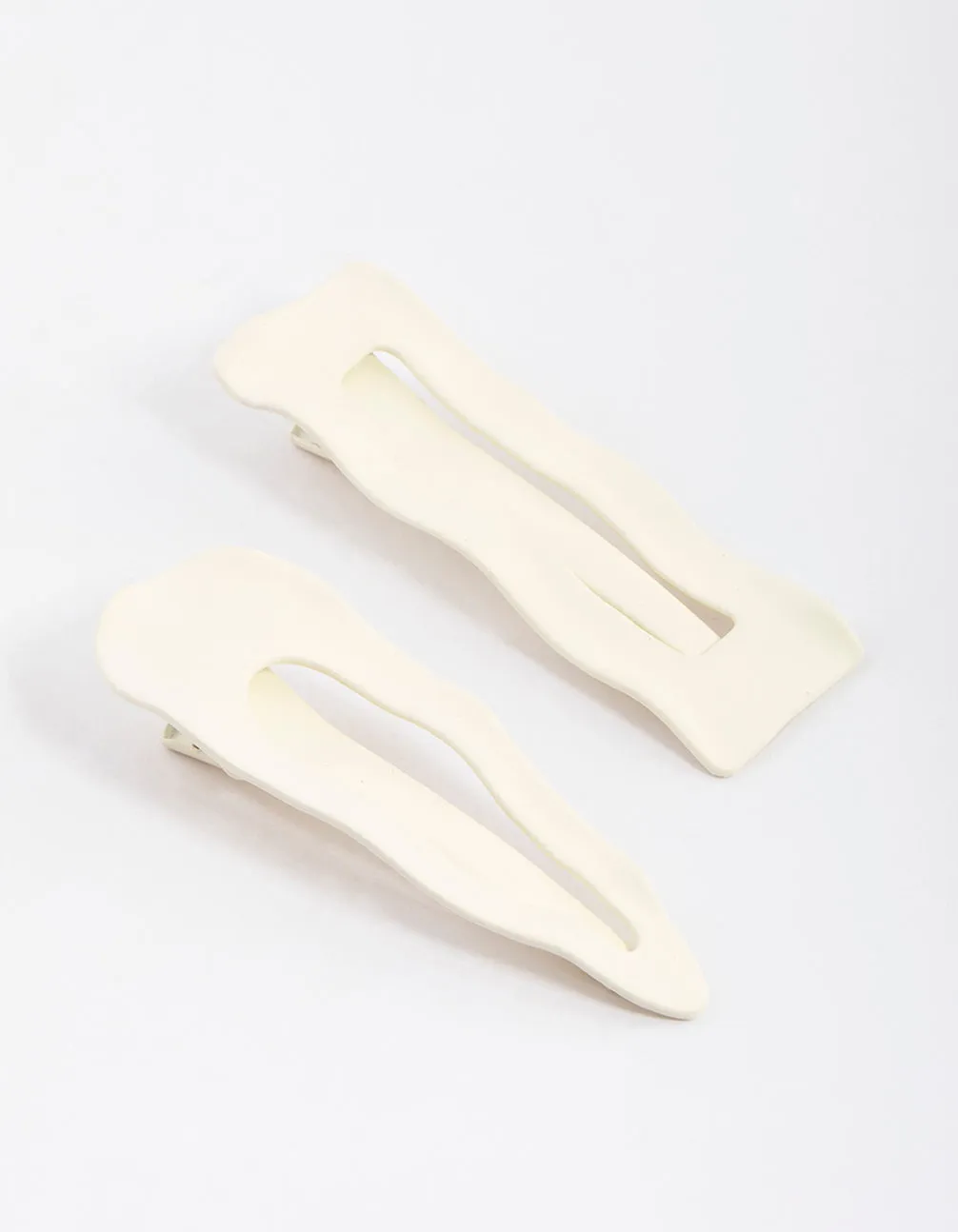 Cream Coated Wrap Mixed Hair Clip Pack