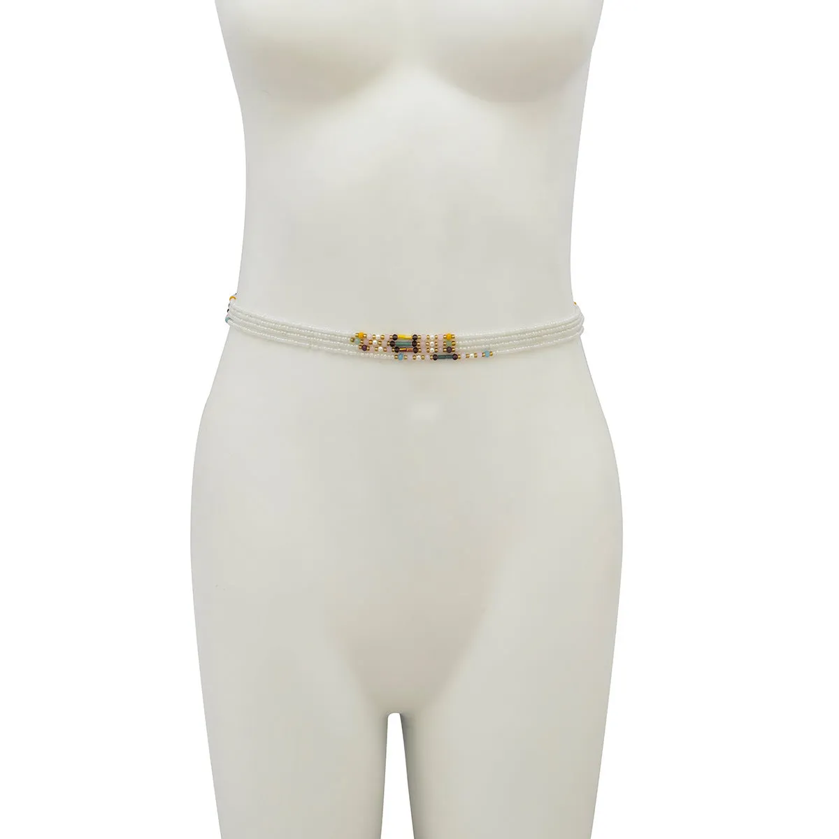 Creative Mixed Color Beaded Ethnic Style Stretch Bead Body Chains