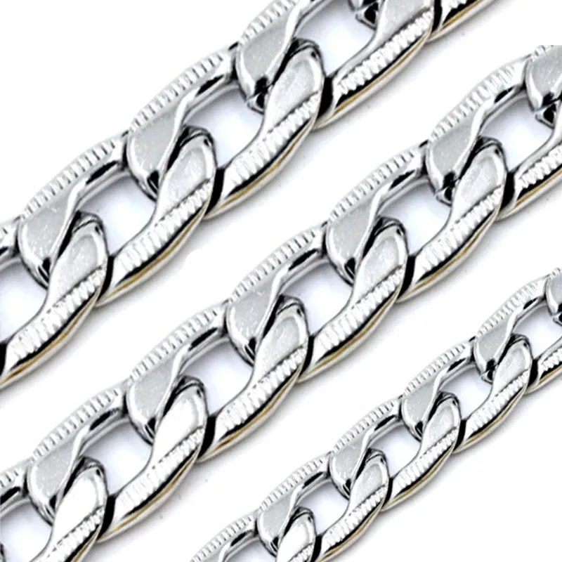 Cuban Link Chain Necklace for Women Gold Mixed Silver Jewelry