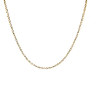 Cupcake Set Diamond Tennis Necklace 14K