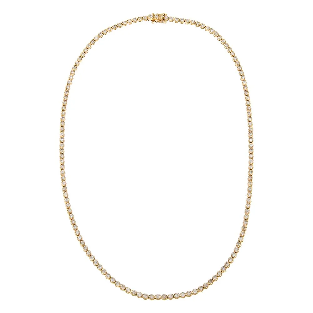 Cupcake Set Diamond Tennis Necklace 14K