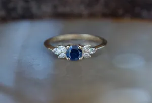 Dainty branch sapphire ring-Blue sapphire Engagement Ring-Promise ring-Marquise diamond ring-Gatsby sapphire ring-Twig engagement ring