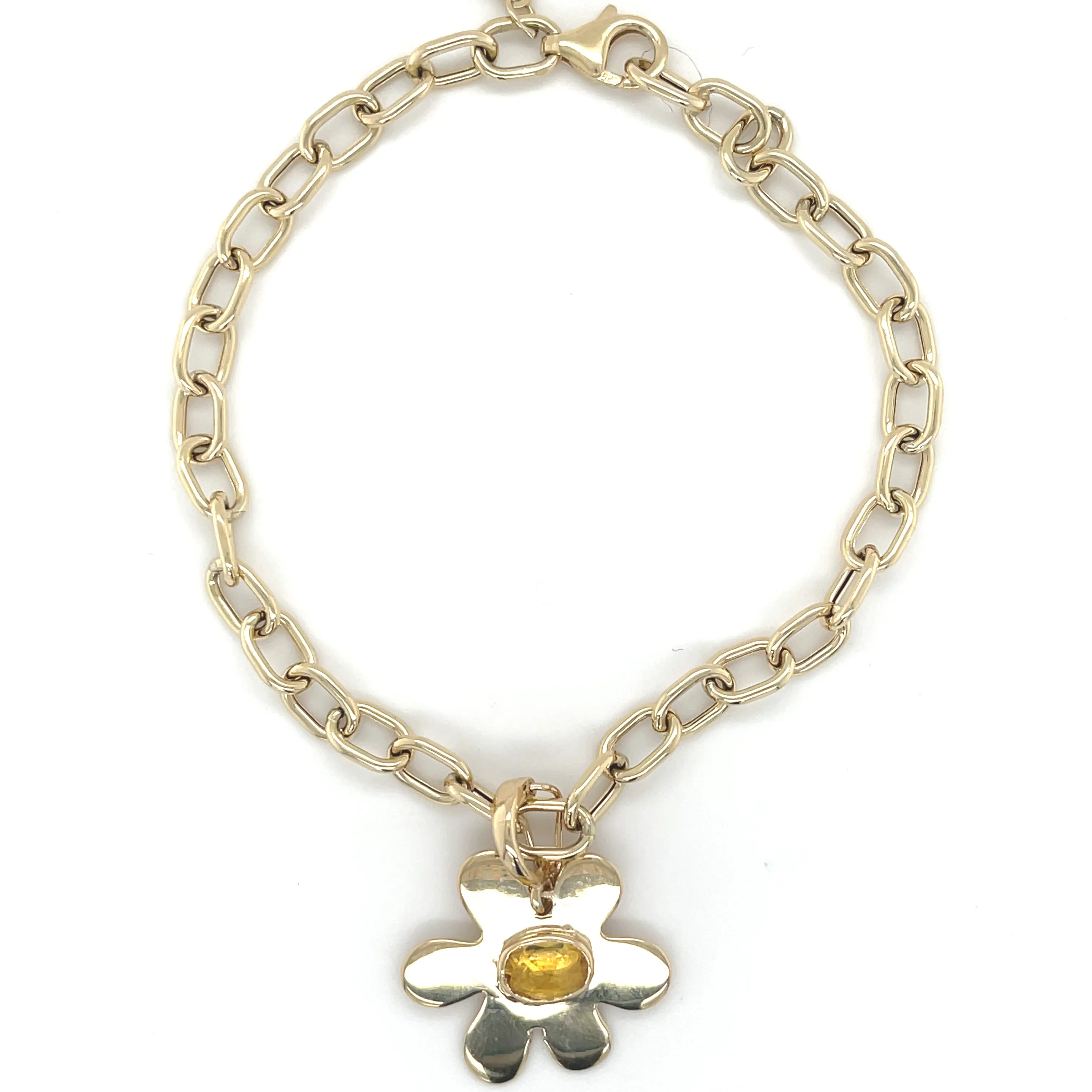 Daisy Yellow Sapphire Charm