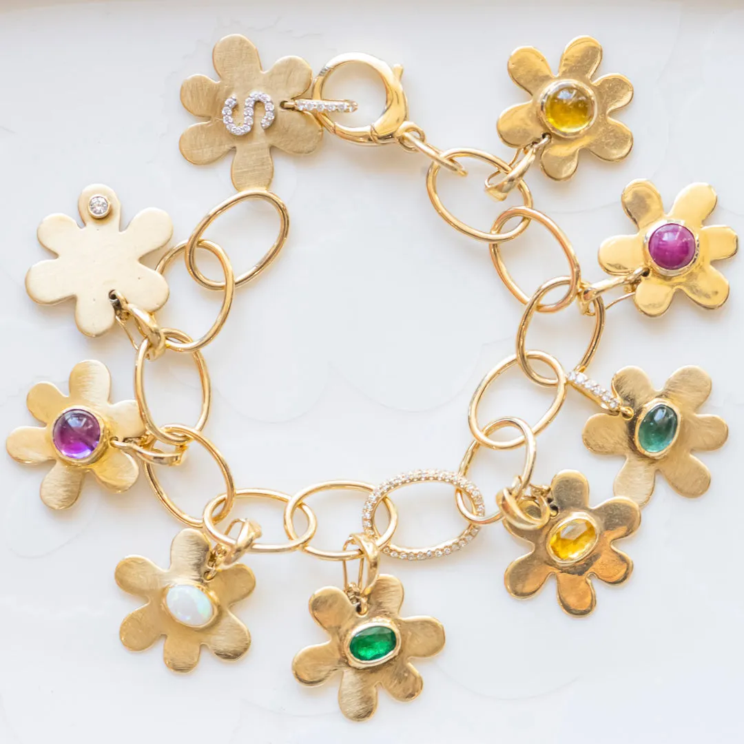 Daisy Yellow Sapphire Charm
