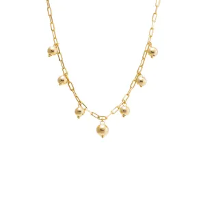 Dangling Graduated Ball Link Necklace