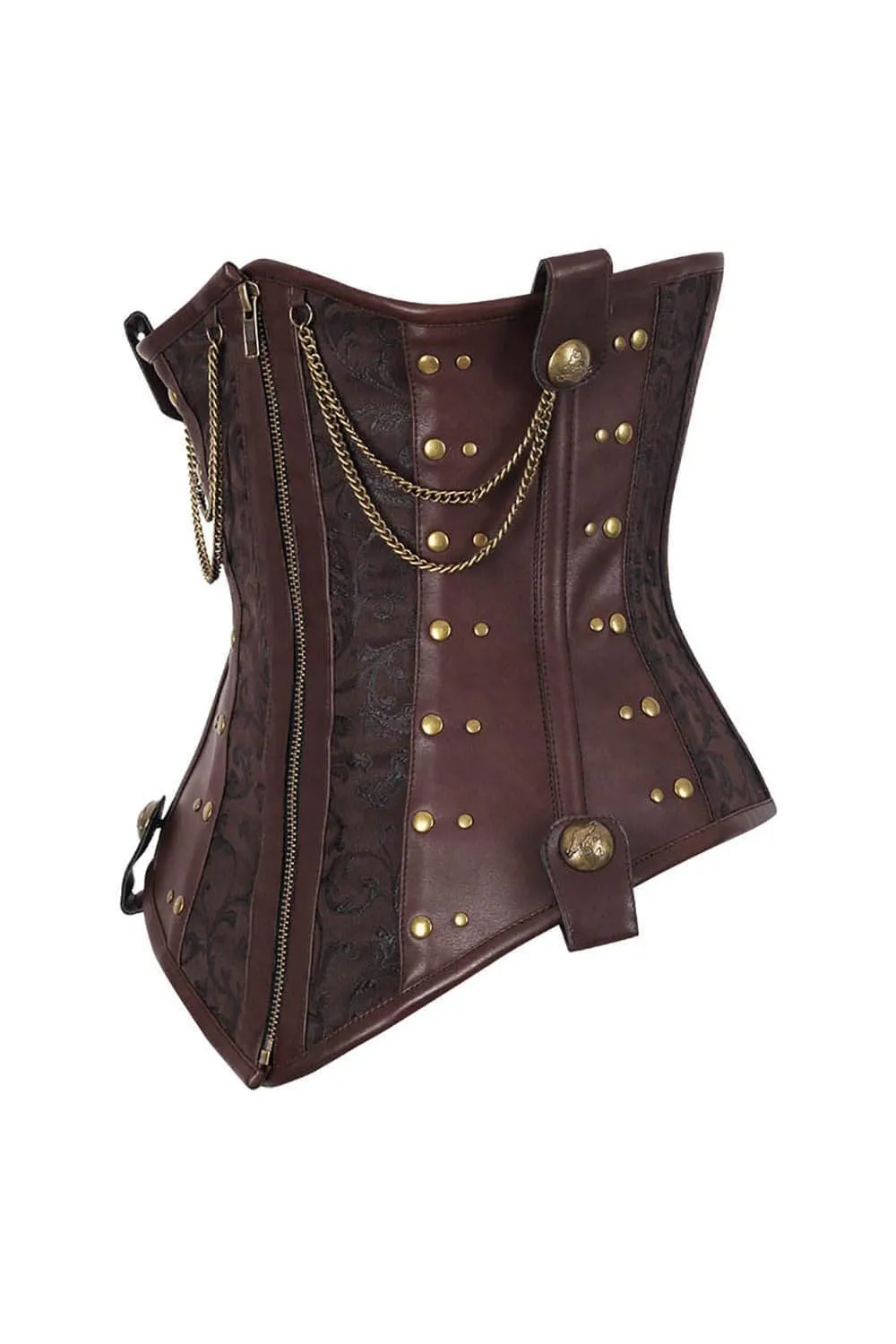 Dasha Steampunk Underbust Corset with Chains