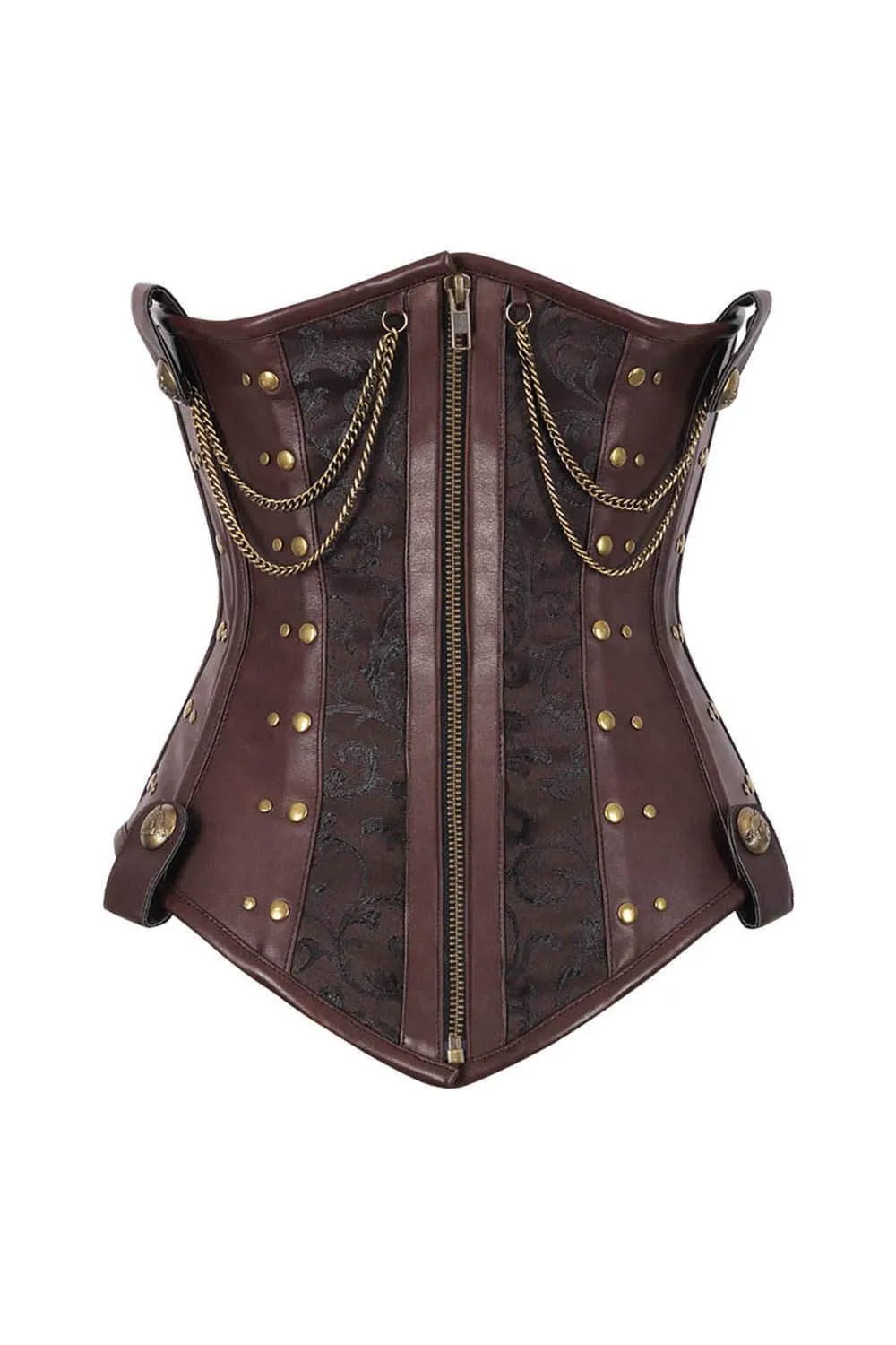 Dasha Steampunk Underbust Corset with Chains