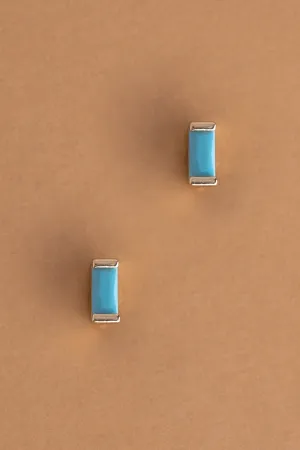 December Turquoise Stud Earrings